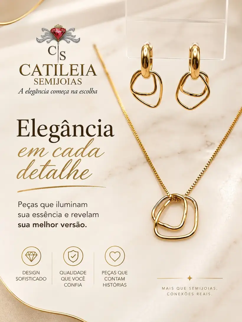 Colar e Brinco Ouro